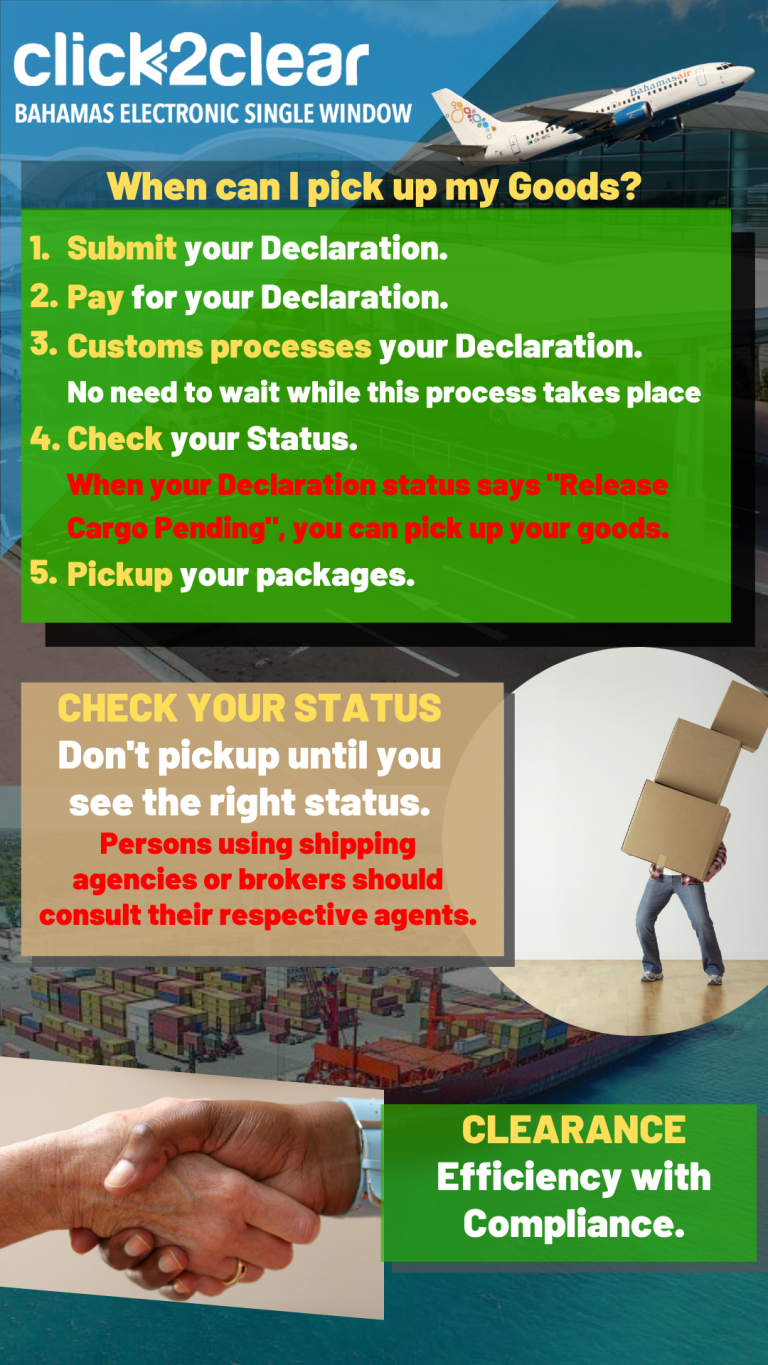 Click Clear Declaration Process The Bahamas Customs Department